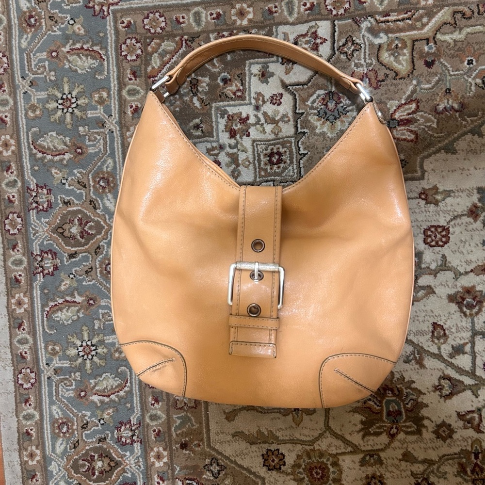 Vintage michael kors Tan Leather Hobo Bag